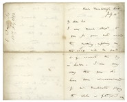 Charles Darwin Autograph Letter Signed From 1854, the Year He Began Writing ''On the Origin of Species''